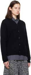 Comme des Garçons Shirt Black Y-Neck Cardigan