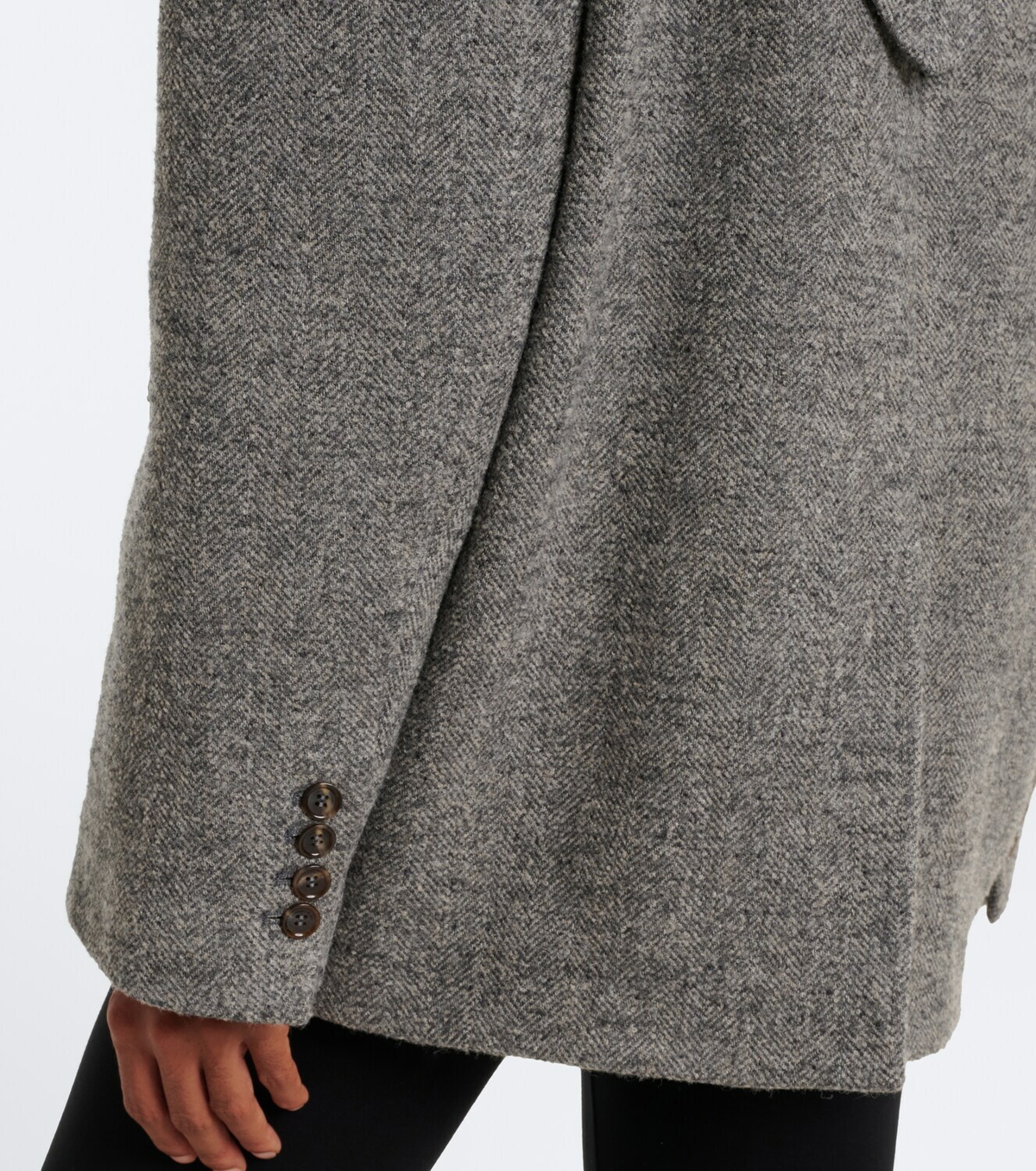 Magda Butrym Herringbone wool and cashmere-blend blazer