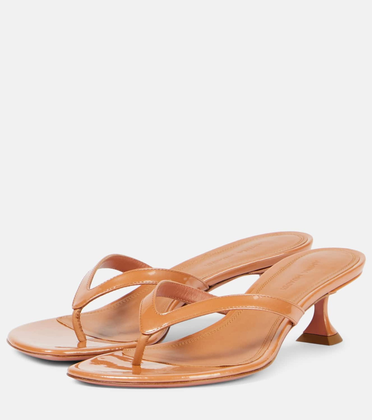 Amina Muaddi Juliette 45 patent leather thong sandals