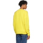 The Elder Statesman Yellow Cashmere Simple Crew Sweater