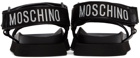 Moschino Black Multi Logo Sandals