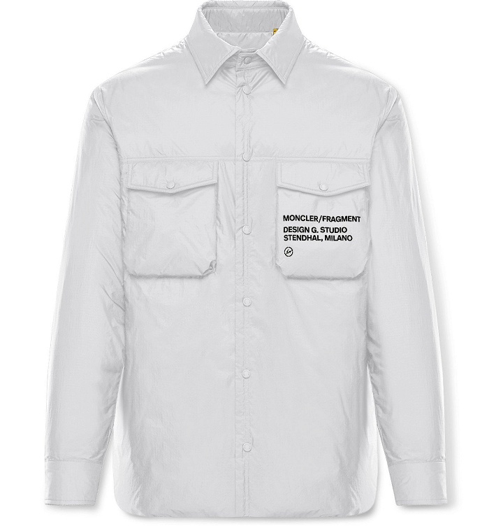 Photo: Moncler Genius - 7 Moncler Fragment Mazen Logo-Print Nylon Down Jacket - White