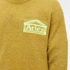 Aries Men's Waffle Crew Knit in Khaki