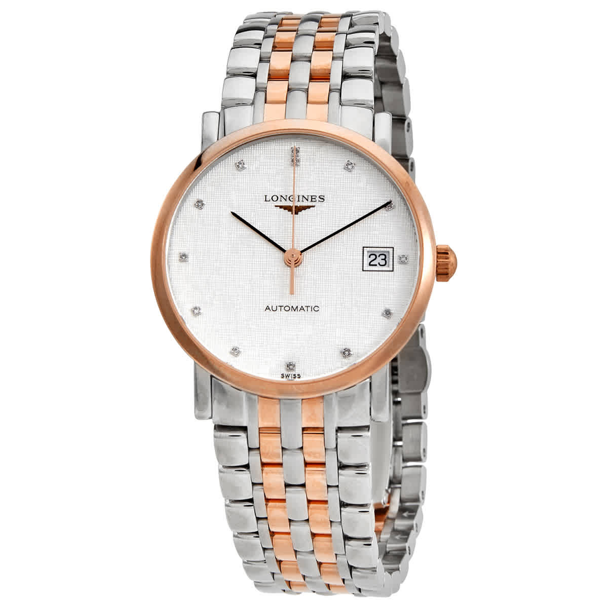 Longines Elegant Diamond Silver Dial Ladies Watch L4.809.5.77.7