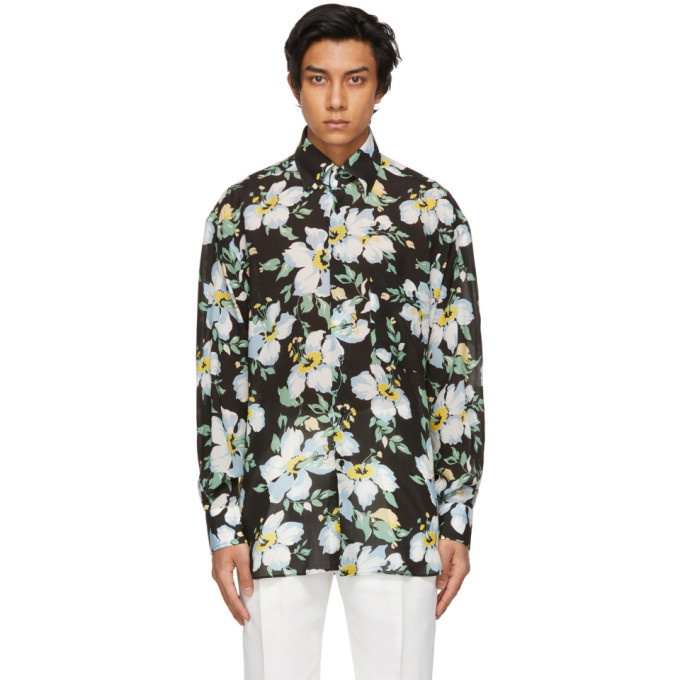 Photo: Tom Ford Black and Blue Floral Shirt