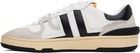 Lanvin Off-White & Black Clay Mesh Sneakers