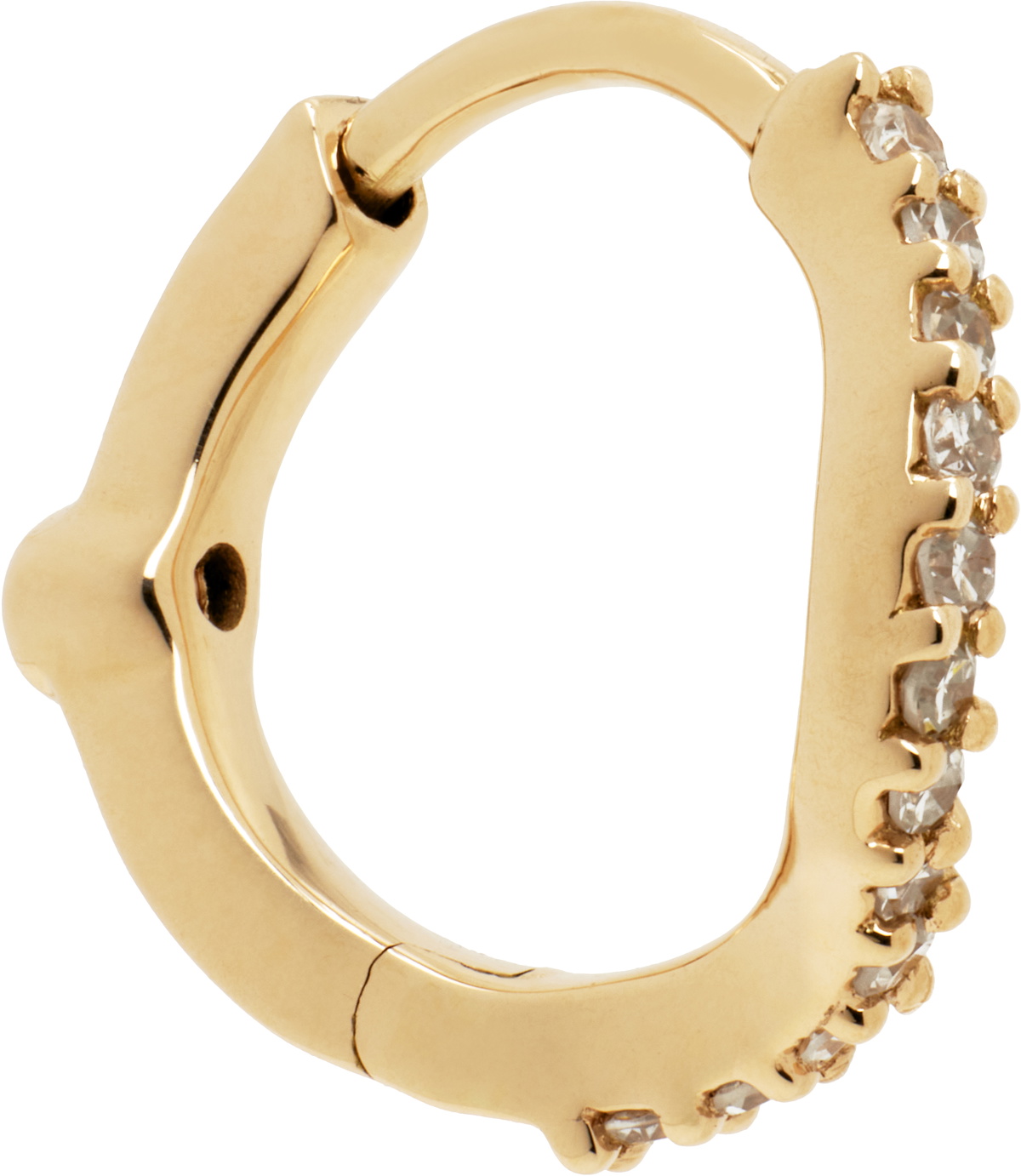 Maria Black Gold Wave Huggie Single Earring