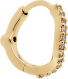 Maria Black Gold Wave Huggie Single Earring