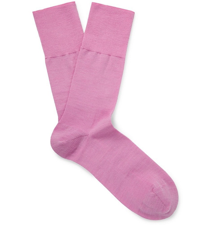 Photo: Falke - Airport Stretch Virgin Wool-Blend Socks - Pink