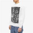The Trilogy Tapes Men's Fish Climbing Up A 7 Foot Wall Long Sleeve in White