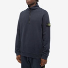 Stone Island Men's Garment Dyed Half Zip Sweat in Navy Blue