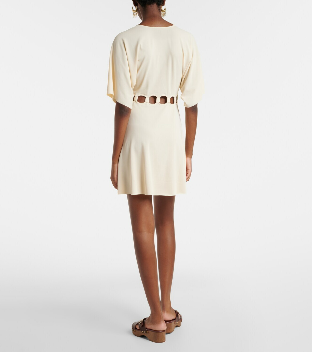 Eres Connection cutout jersey minidress