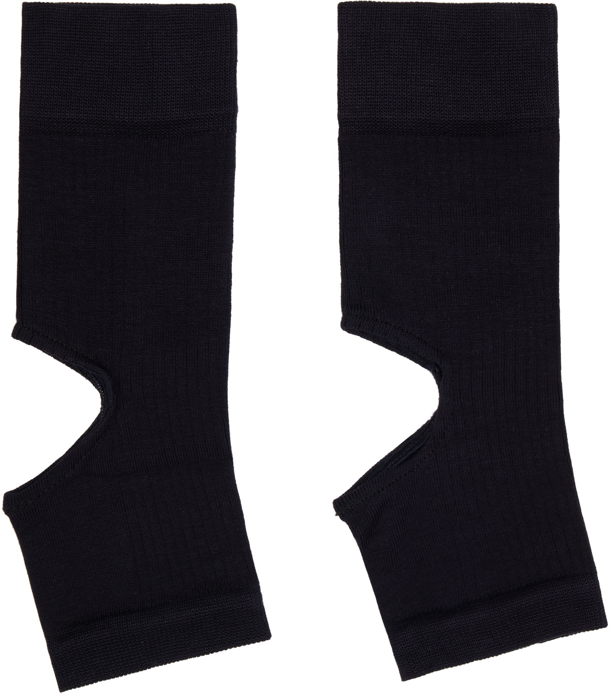 LEMAIRE Navy Cut-Out Rib Gaiter Socks