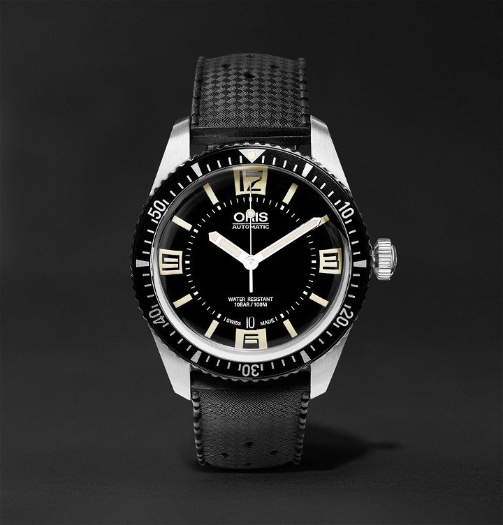 Photo: Oris - Divers Sixty-Five 40mm Stainless Steel and Rubber Watch - Men - Black