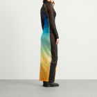 Casablanca Women's Mesh Printed Gradient Maxi Dress in Multi