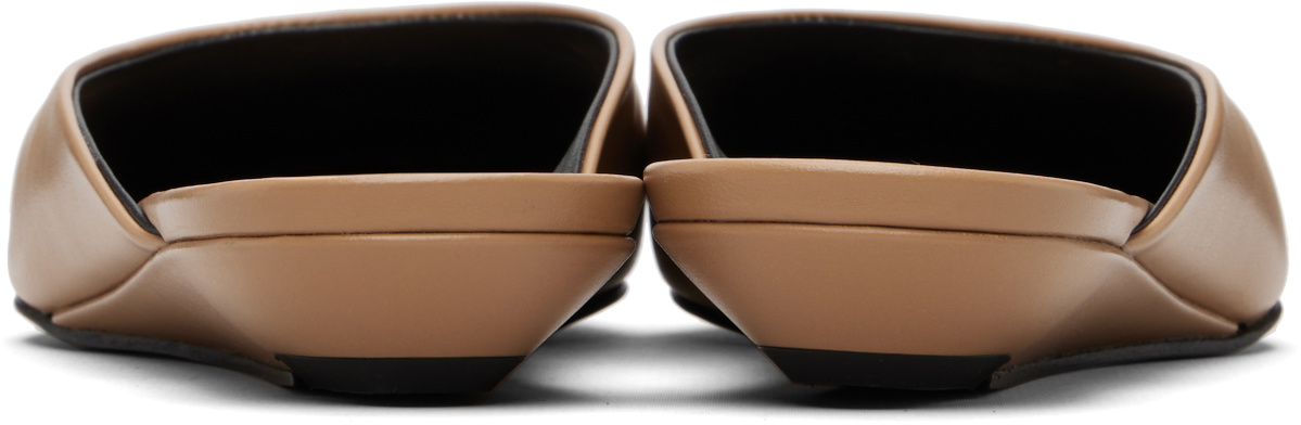 Loulou de Saison Tan Diane Calf Leather Mule Flats
