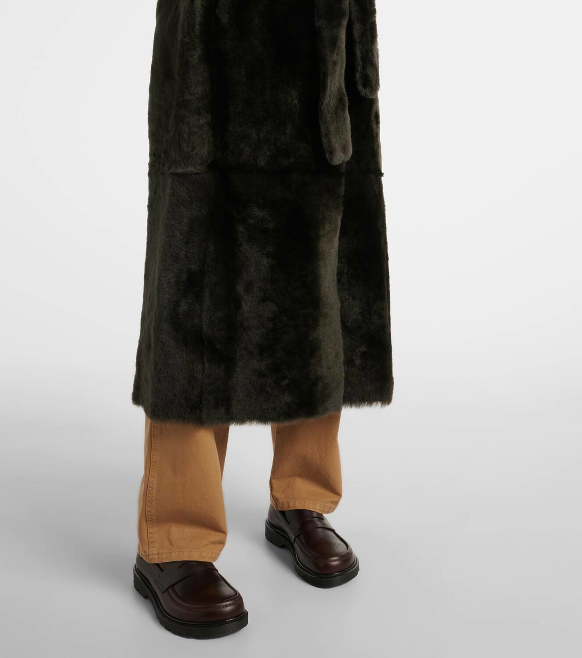 Yves Salomon Reversible belted shearling coat