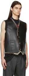 Acne Studios Black & Brown Calfskin Vest