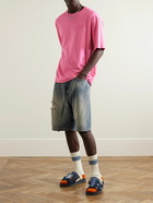 Acne Studios - Exford Logo-Appliquéd Cotton-Jersey T-Shirt - Pink