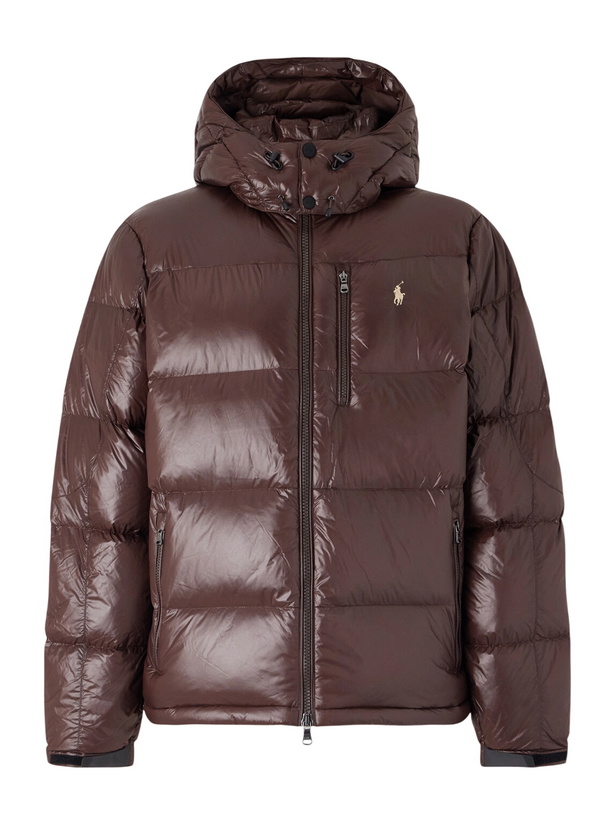 Photo: Polo Ralph Lauren - Logo-Embroidered Quilted Recycled-Shell Hooded Down Jacket - Brown