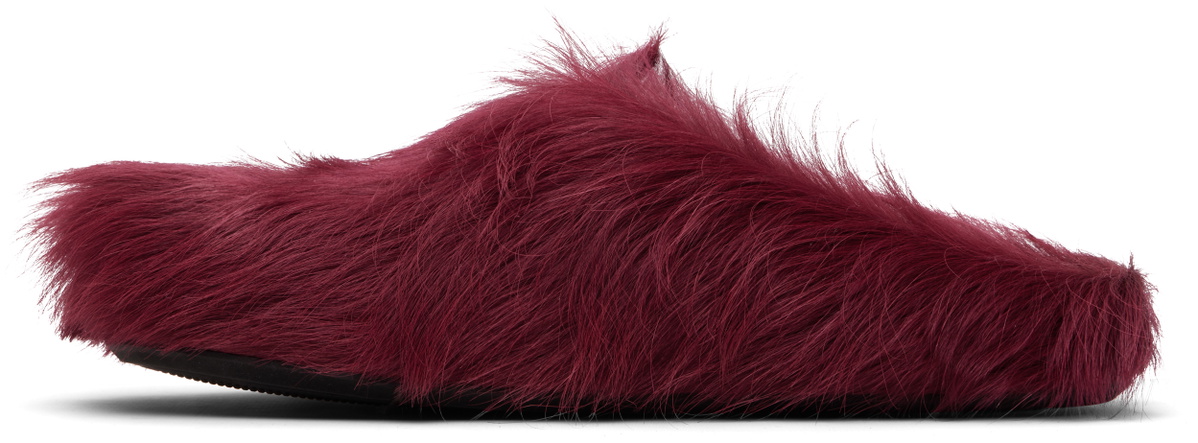 Marni Red Fussbett Sabot Slip-on Loafers