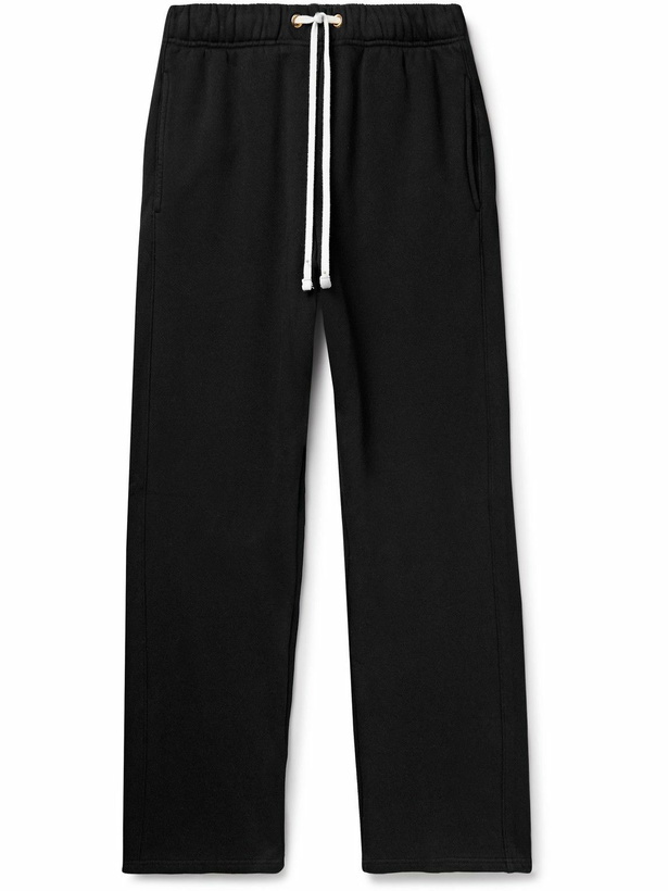 Photo: Les Tien - Straight-Leg Garment-Dyed Cotton-Jersey Sweatpants - Black