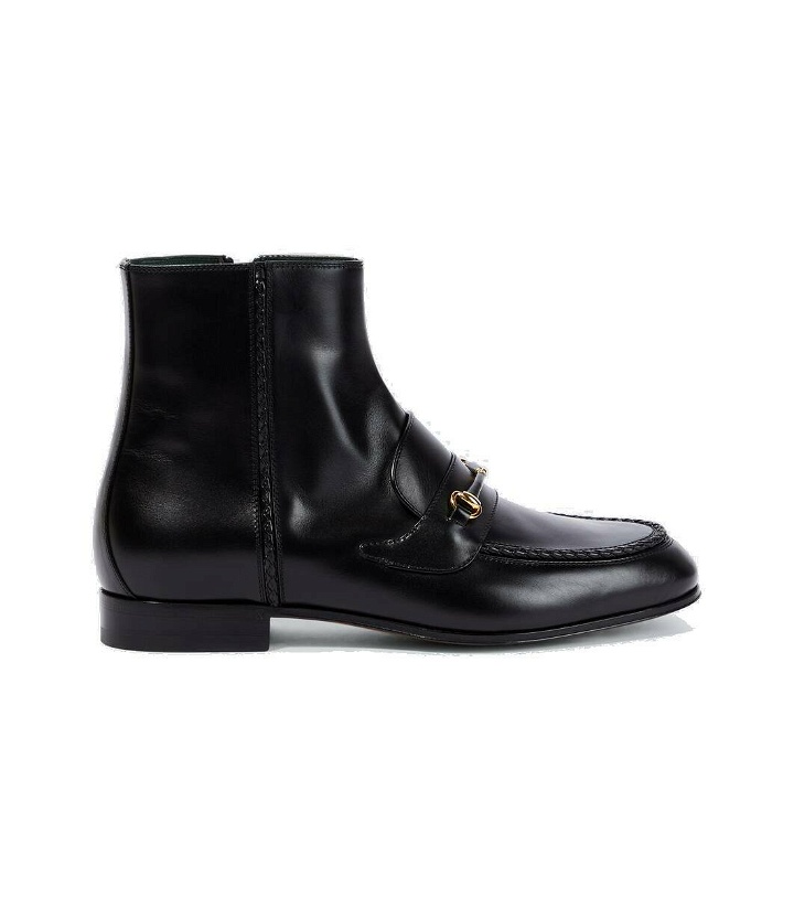 Photo: Gucci Horsebit leather ankle boots