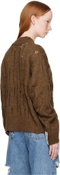 lesugiatelier Brown Damaged Sweater