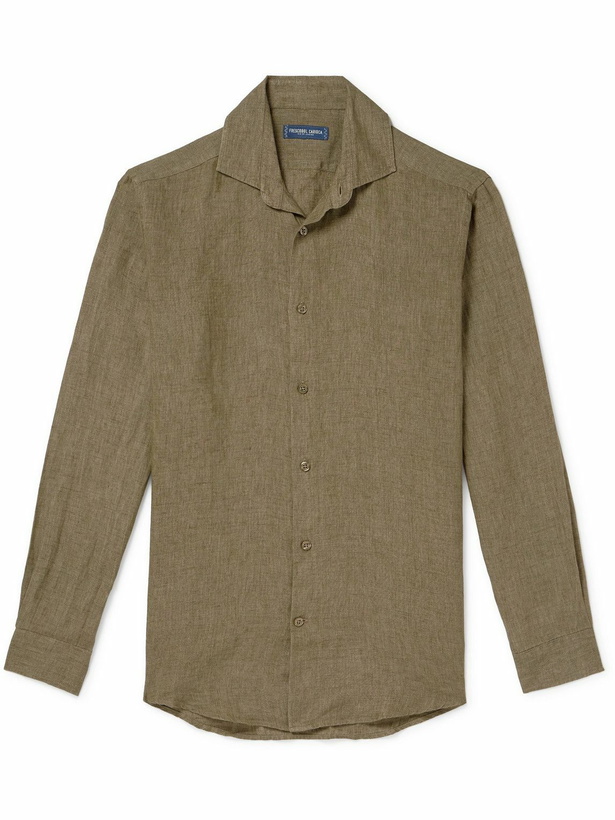 Photo: Frescobol Carioca - Antonio Linen Shirt - Green