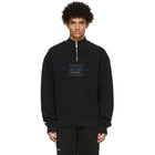 Han Kjobenhavn Black Logo Half Zip Sweatshirt