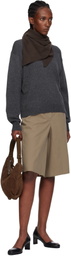 Nothing Written Brown Triangle Cashmere Scarf
