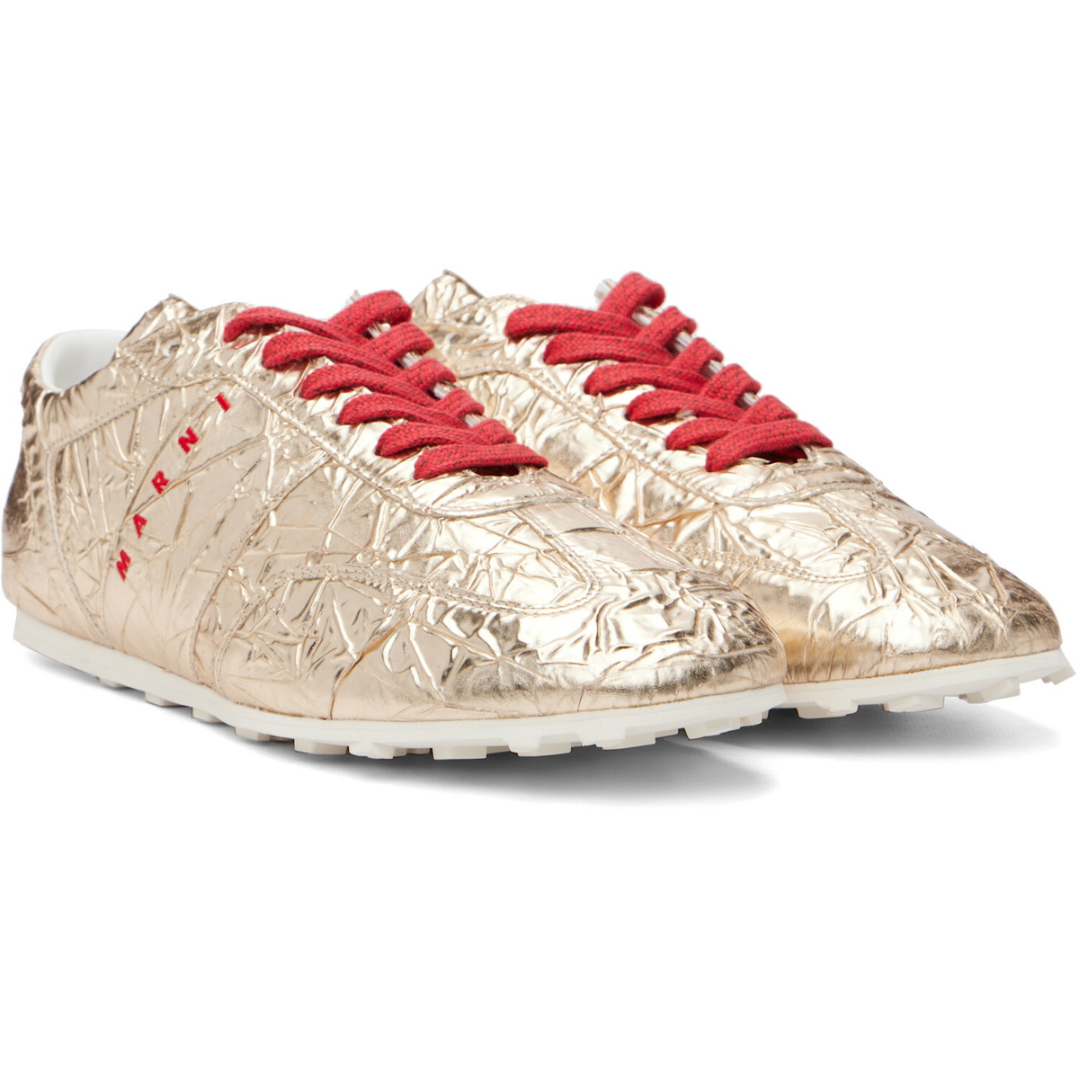 Marni Gold Softy Soccer Sneakers