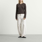 ST. Agni Women's Fine Merino V Neck Sweater in Mulch