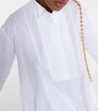 Loewe Chain striped cotton poplin shirt dress