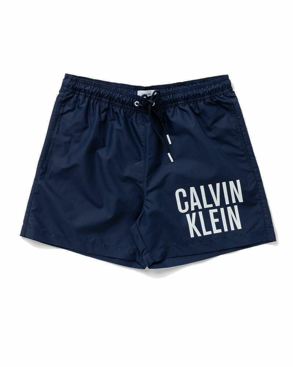Photo: Calvin Klein Underwear Medium Drawstring Swimshorts Blue - Mens - Swimwear
