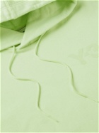 Y-3 - Logo-Print Cotton-Jersey Hoodie - Green