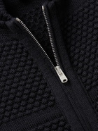 S.N.S. Herning - Fisherman Wool Zip-Up Cardigan - Blue