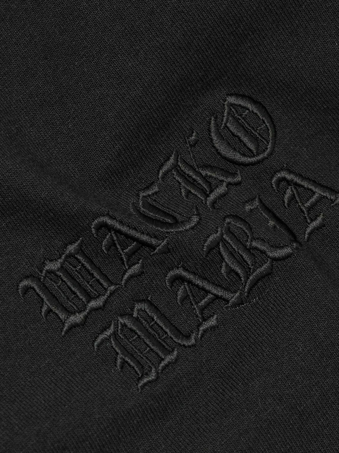 Wacko Maria - Logo-Embroidered Printed Cotton-Jersey T-Shirt - Black