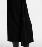 Vince Draped wool-blend midi dress