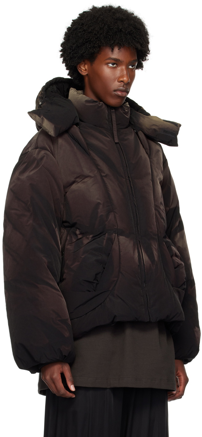 JiyongKim Black Sun-Bleached Twisted Down Jacket