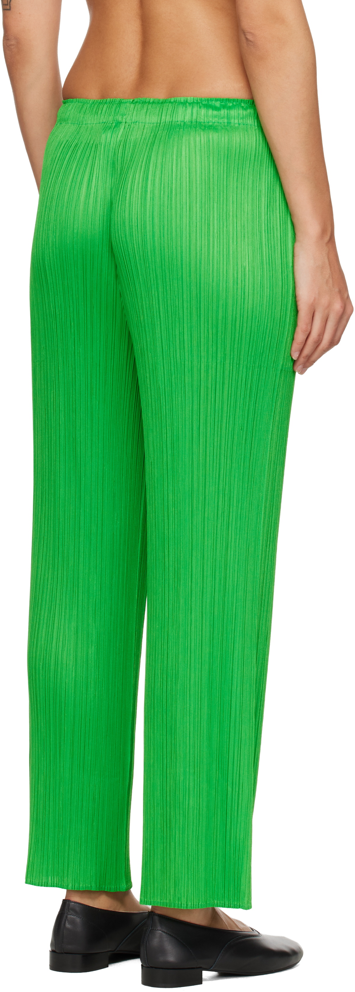 PLEATS PLEASE ISSEY MIYAKE Green Monthly Colors April Trousers