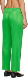 PLEATS PLEASE ISSEY MIYAKE Green Monthly Colors April Trousers