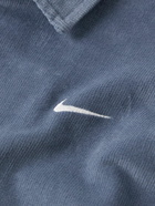 Nike - Life Logo-Embroidered Cotton-Blend Corduroy Harrington Jacket - Blue