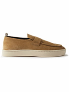 Officine Creative - Bug Suede Penny Loafers - Brown