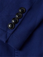 Peter Millar - Southport Slim-Fit Garment-Dyed Cotton-Blend Piqué Blazer - Blue