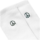 Museum of Peace and Quiet Men's Logo Socks in White