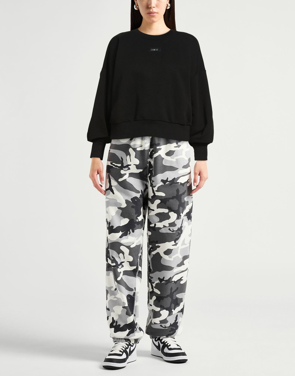 Shoe Womens Sweatshirt in Black