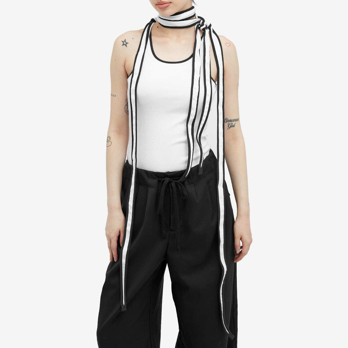 Y/Project Women's Multiscarf Tank Top in White