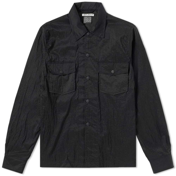 Photo: Our Legacy Chamois Nylon Overshirt Black