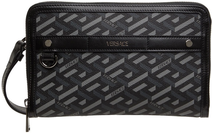 Photo: Versace Black La Greca Messenger Bag
